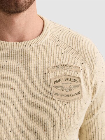 Pull-over 'Pullover in a cotton blend with badges' PME Legend en blanc
