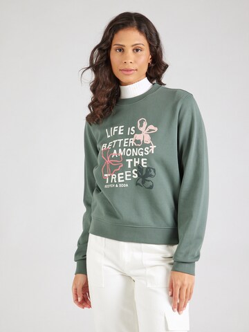SCOTCH & SODA Sweatshirt in Green: front
