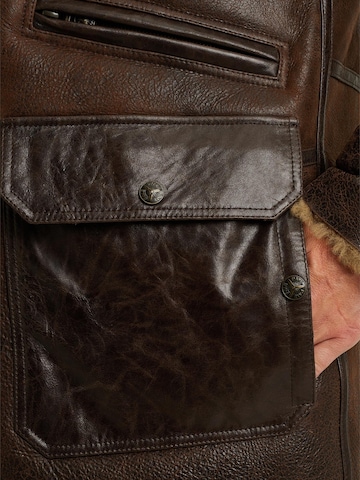 PME Legend Übergangsjacke 'Long Lammy leather jacket'‌‌‌‌‌‌ in Braun