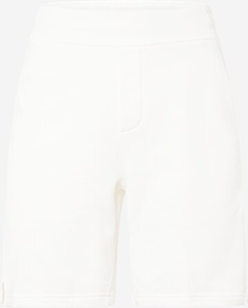 On Regular Trousers in White: front