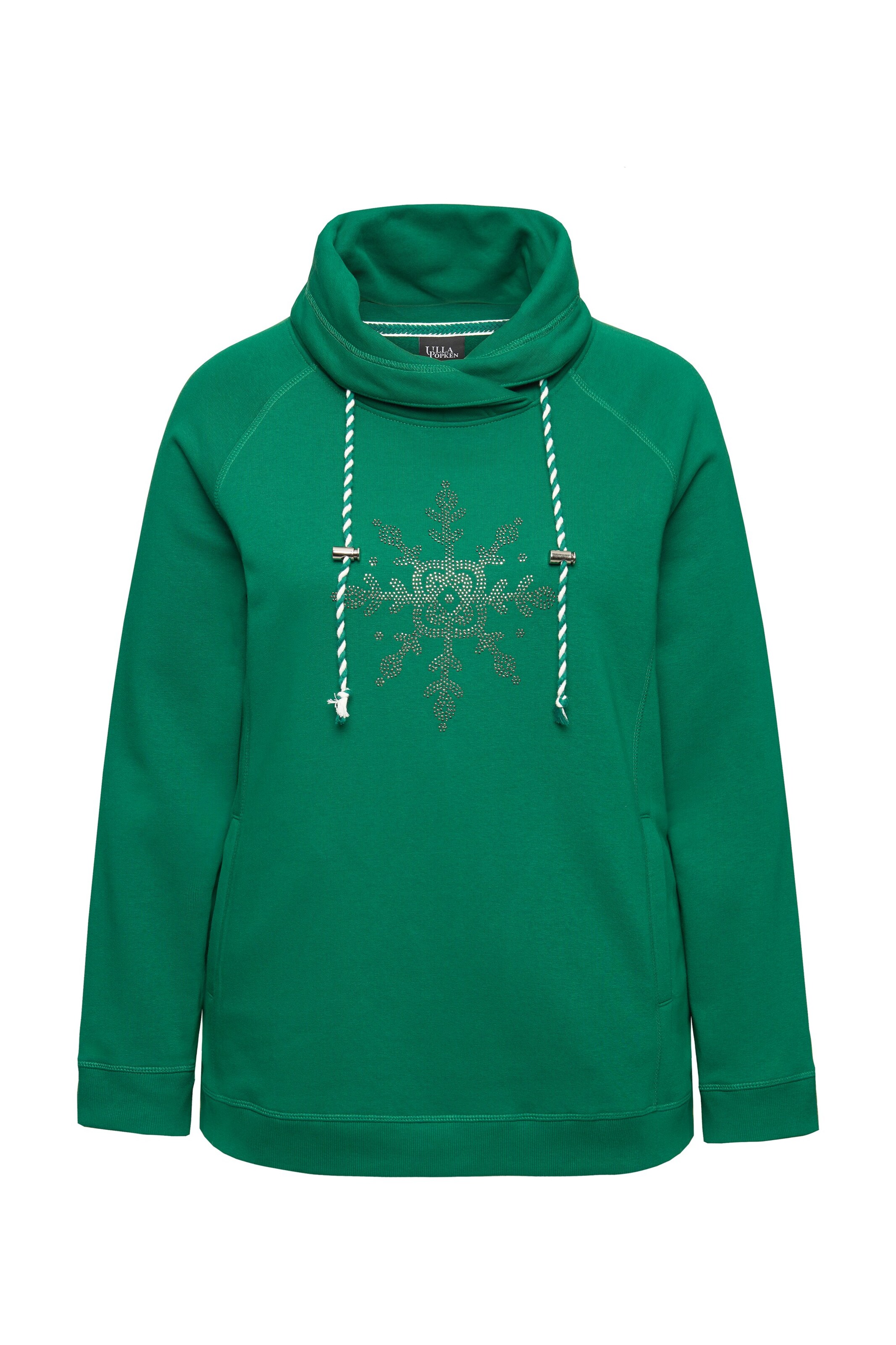 Ulla Popken Sweatshirt in Groen: voorkant