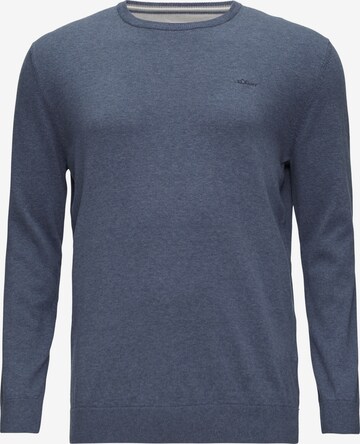 s.Oliver Men Big Sizes Sweater in Blue: front