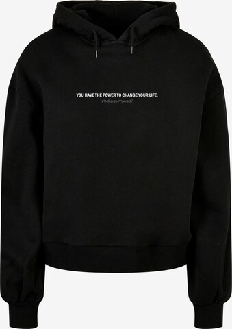 Merchcode Sweatshirt 'WD -  Believe In Yourself' in Black: front