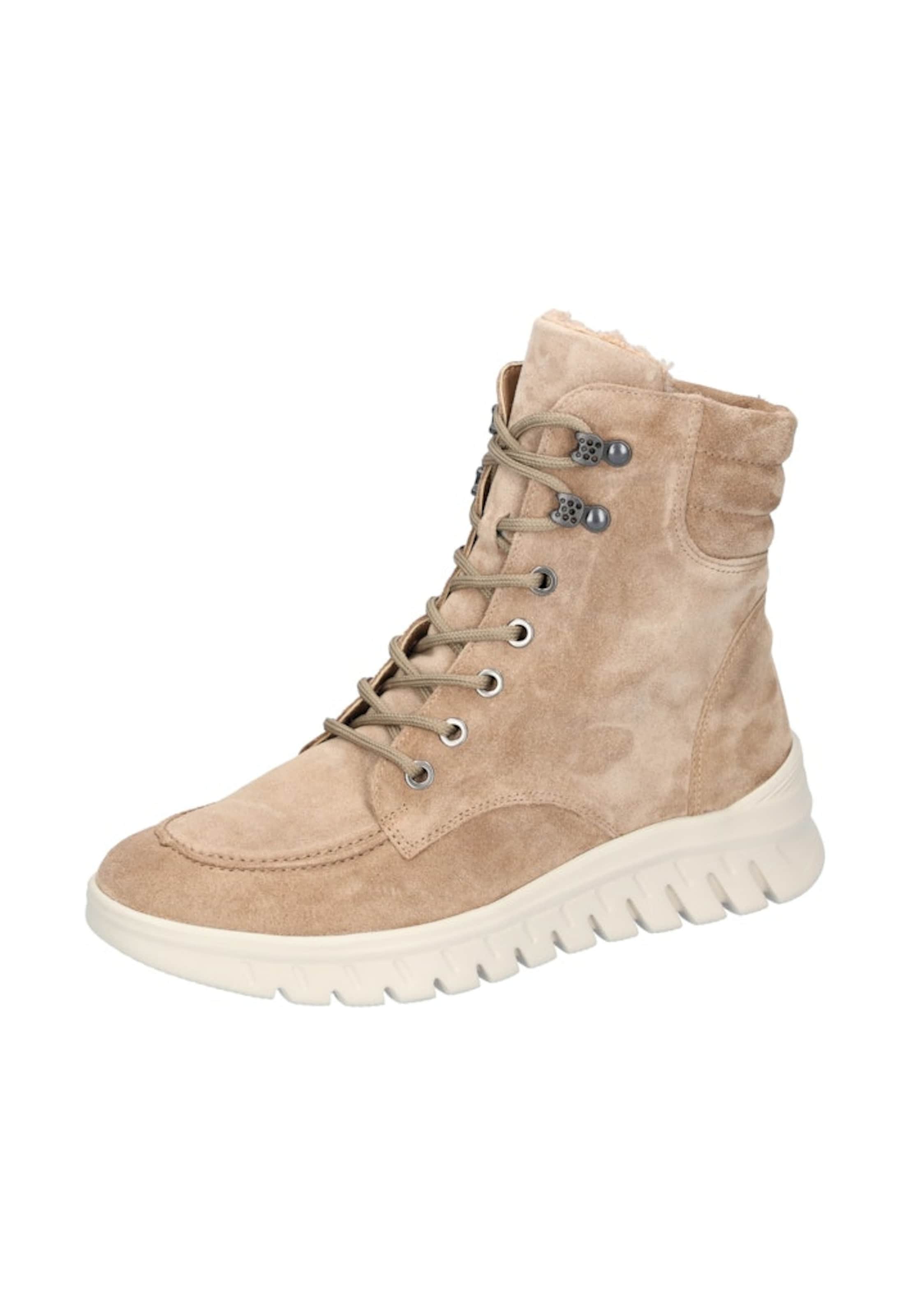 WALDLÄUFER Schnürstiefelette in Beige: Vorderseite