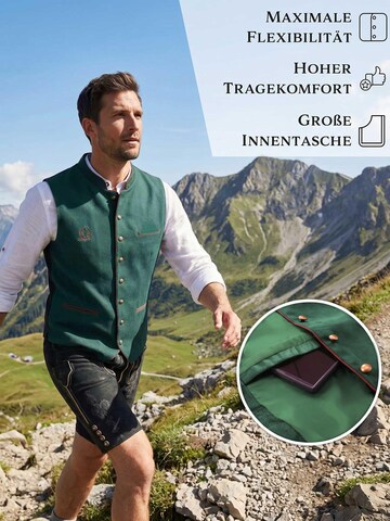Steigenhöfer Traditional Vest 'Edmund' in Green