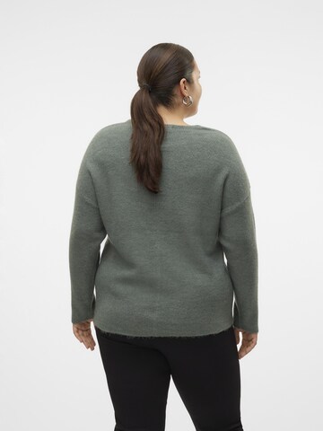 Vero Moda Curve Tröja 'VMCREWLEFILE' i grön