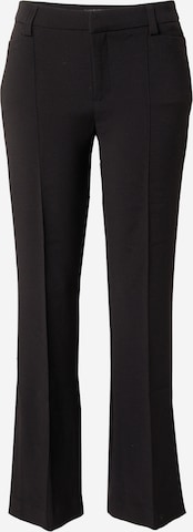 Gina Tricot Расклешенный Плиссированные брюки 'Rosie' в Черный: спереди