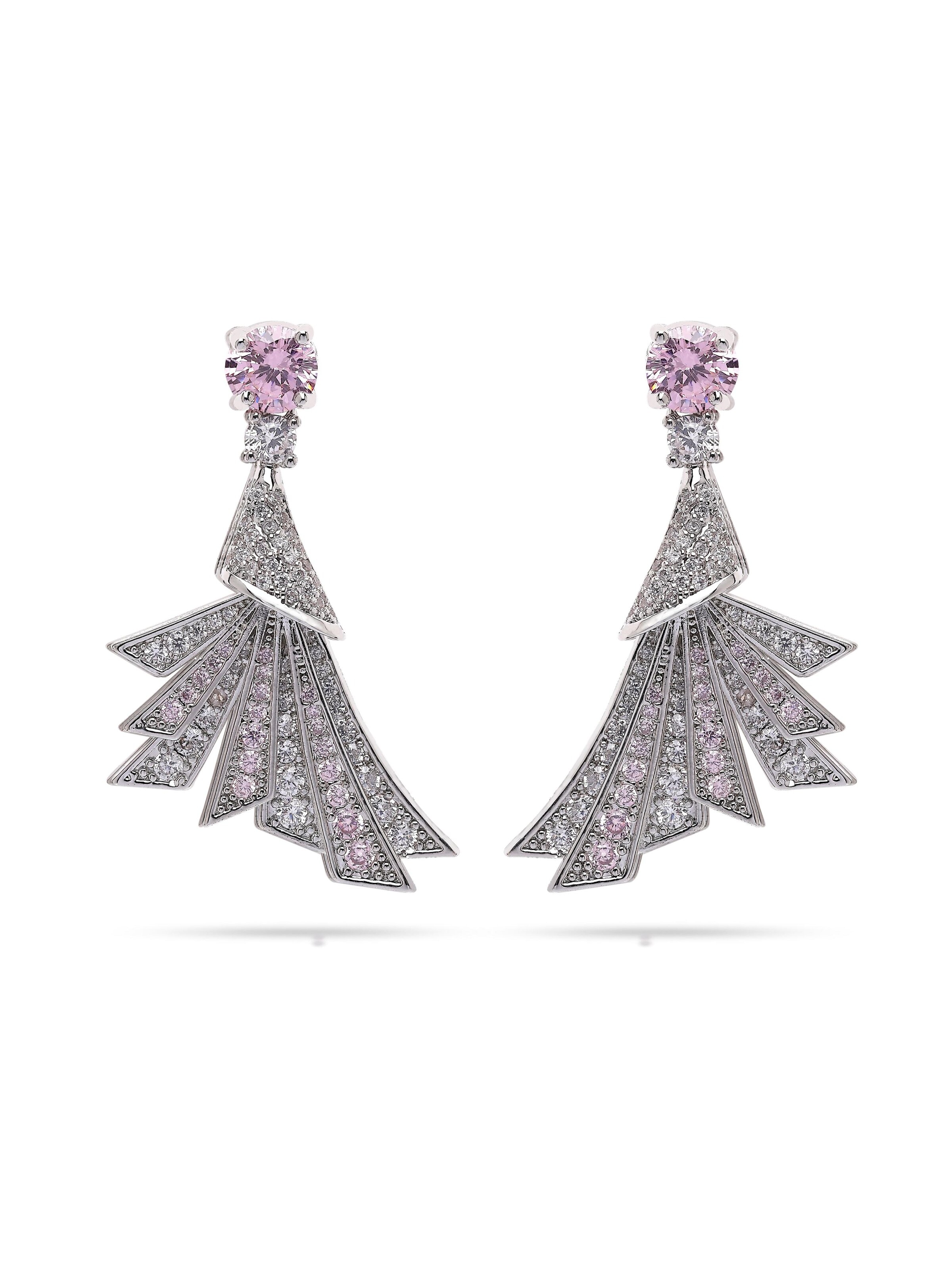 Boucles d'oreilles 'Carmenla' AVANT-GARDE PARIS en rose : devant