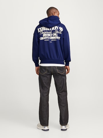 JACK & JONES Mikina 'JWHROXBURY' – modrá: přední strana