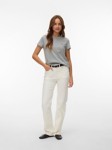 VERO MODA Koszulka 'VMVIVA' w kolorze szary