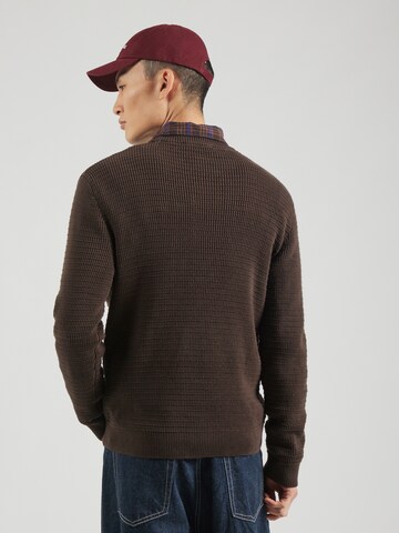 SELECTED HOMME Pulover 'SLHTheo' | rjava barva
