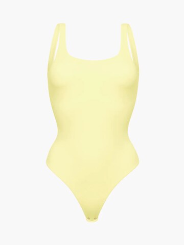 cfab (formerly creamy fabrics) Shaping Bodysuit 'Low Back - Body' in Yellow: front