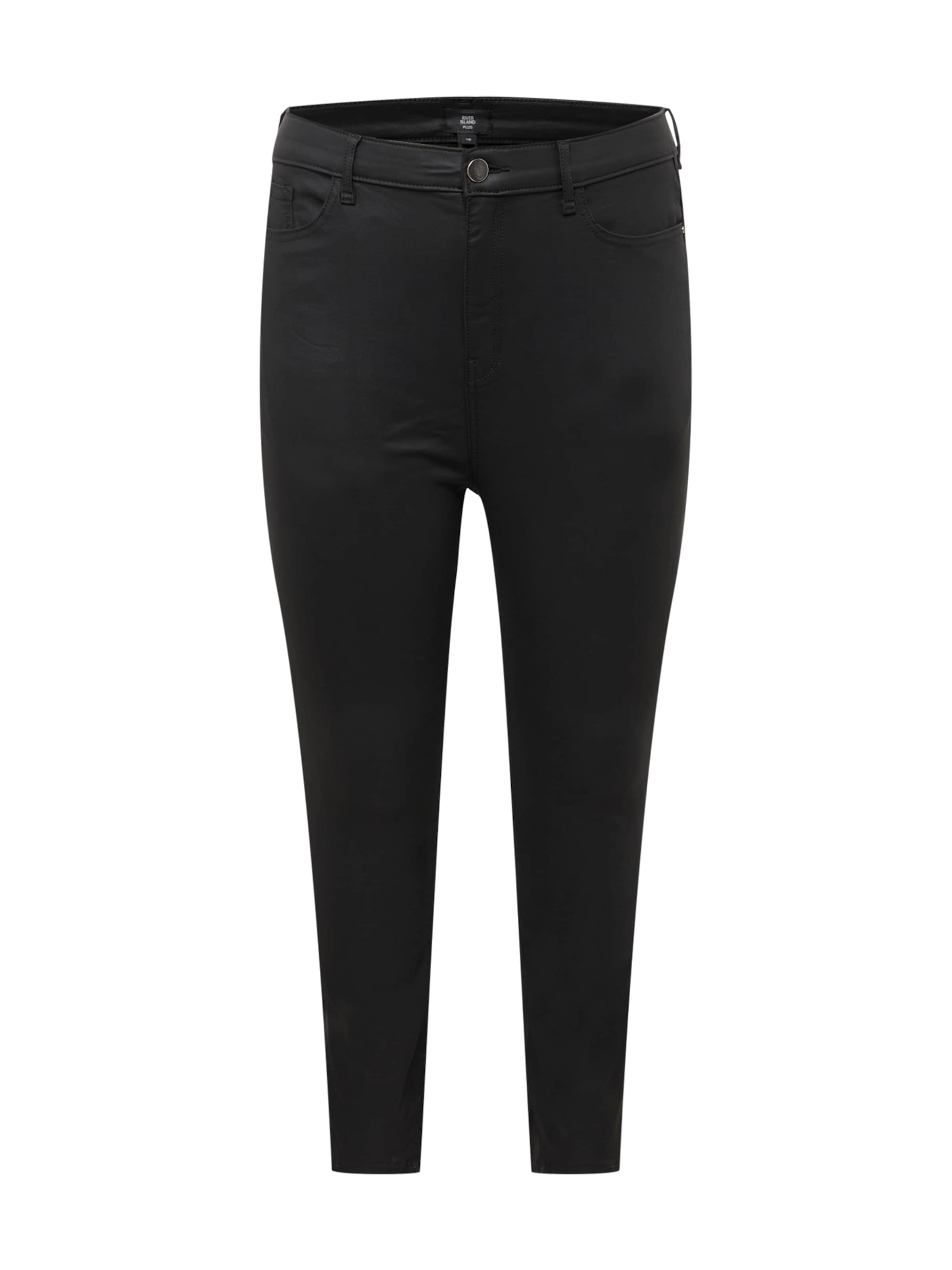 Skinny Jean River Island Plus en noir : devant