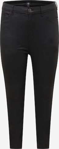 Skinny Jeans de la River Island Plus pe negru: față