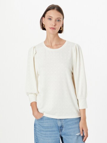 Freequent - Blusa 'BLOND' en blanco: frente