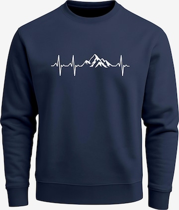 Neverless Sweatshirt 'Berg Herzschlag' in Blue: front