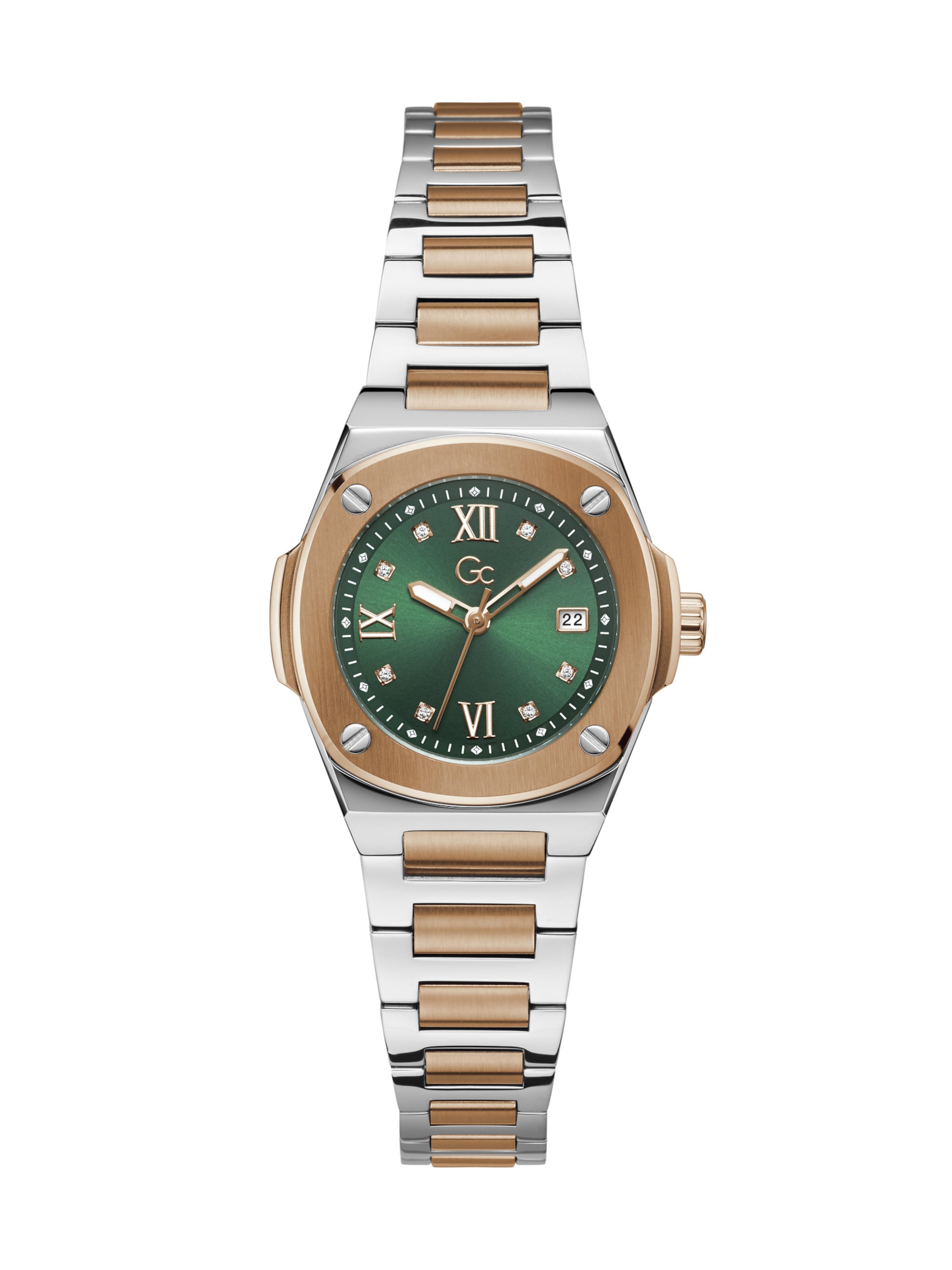 Gc Analoguhr 'Gc Coussin Shape' in Mischfarben: Vorderseite