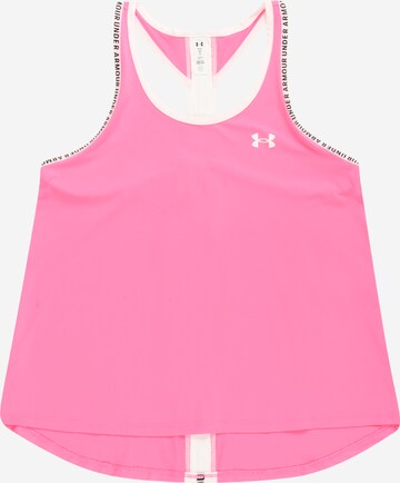 Top sportivo di UNDER ARMOUR in rosa: frontale