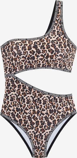 Copenhagen Studios Badeanzug in beige / braun / dunkelbraun / weiß, Produktansicht