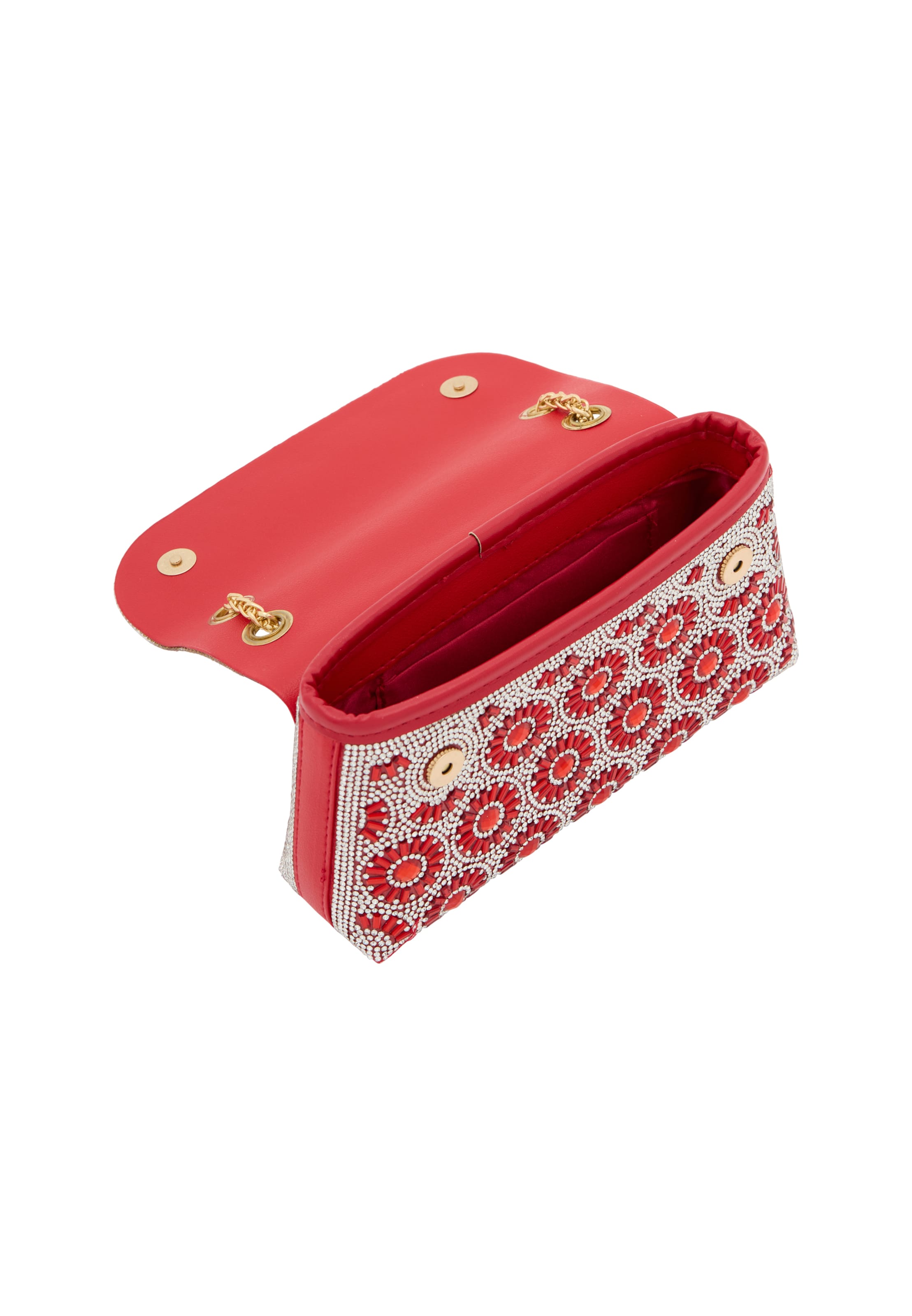 faina Schoudertas 'Minaudière' in Rood