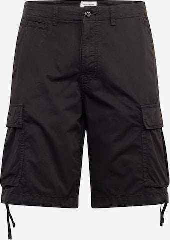 JACK & JONESregular Cargo hlače 'Cole Tucker' - crna boja: prednji dio