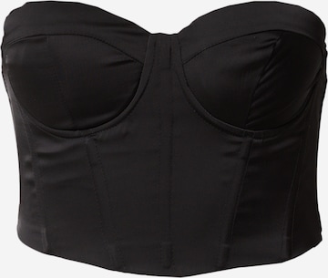 Misspap Top in Black: front