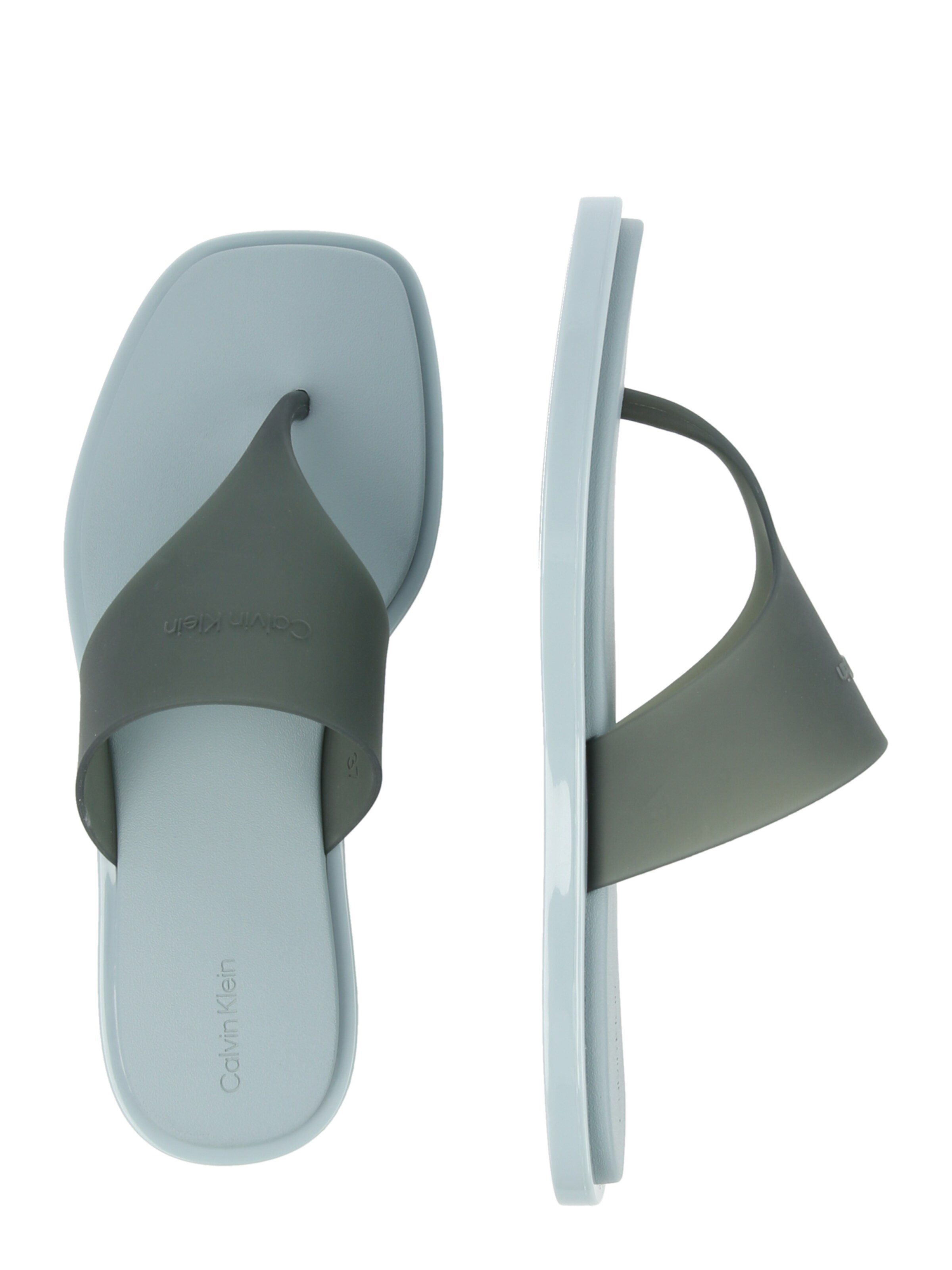 Calvin Klein Ujjelválasztó-pántos szandál - zöld