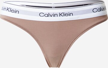 Calvin Klein Underwear Стринг в бежово: отпред