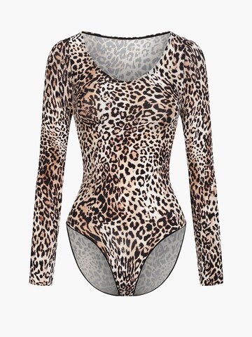 creamy Shapingbody 'Sculpting Shapewear Longsleeve mit Slip' in Beige