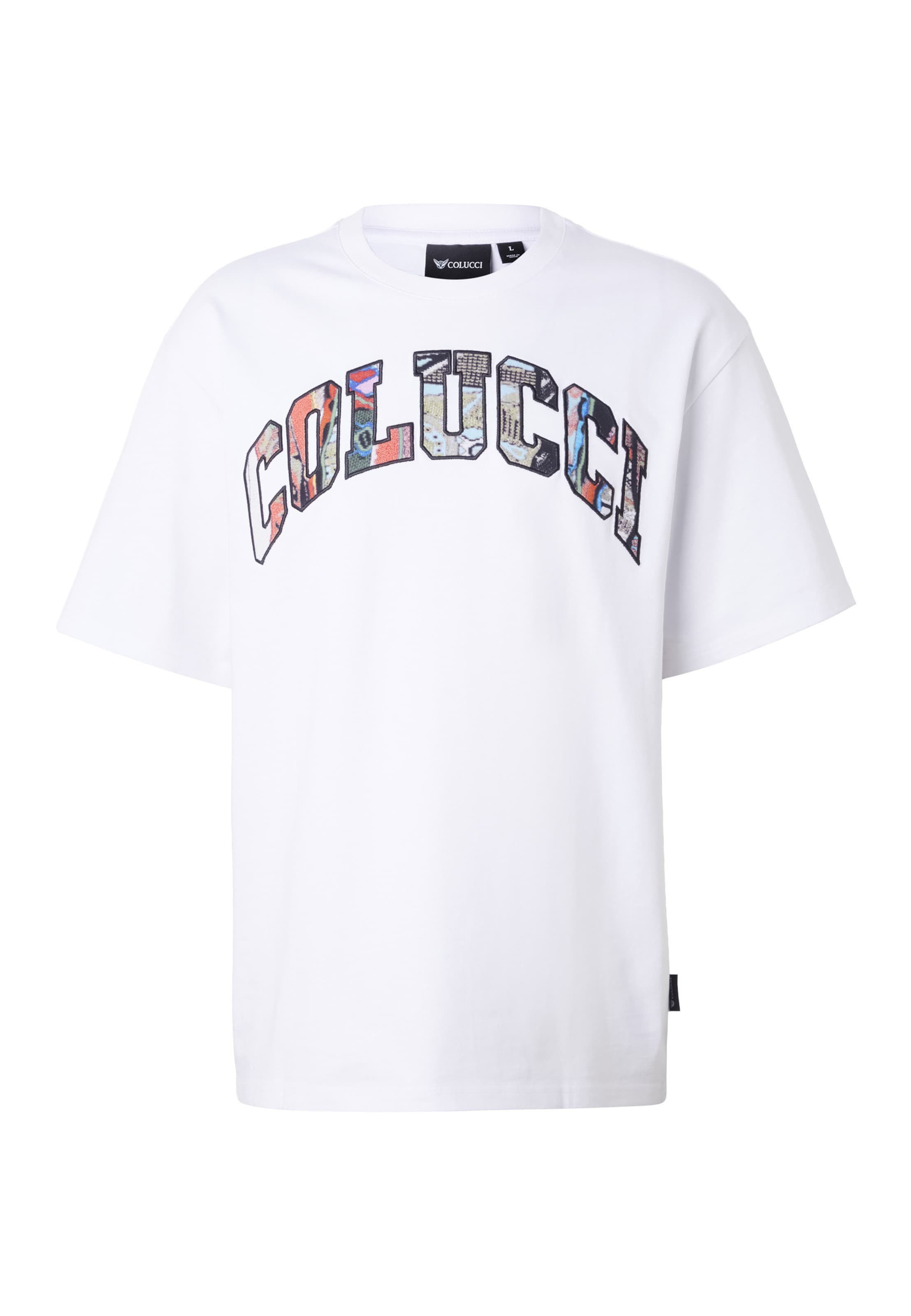 Colucci Shirt 'College' in Wit: voorkant