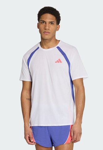 ADIDAS PERFORMANCE Functioneel shirt 'Adizero' in Wit: voorkant