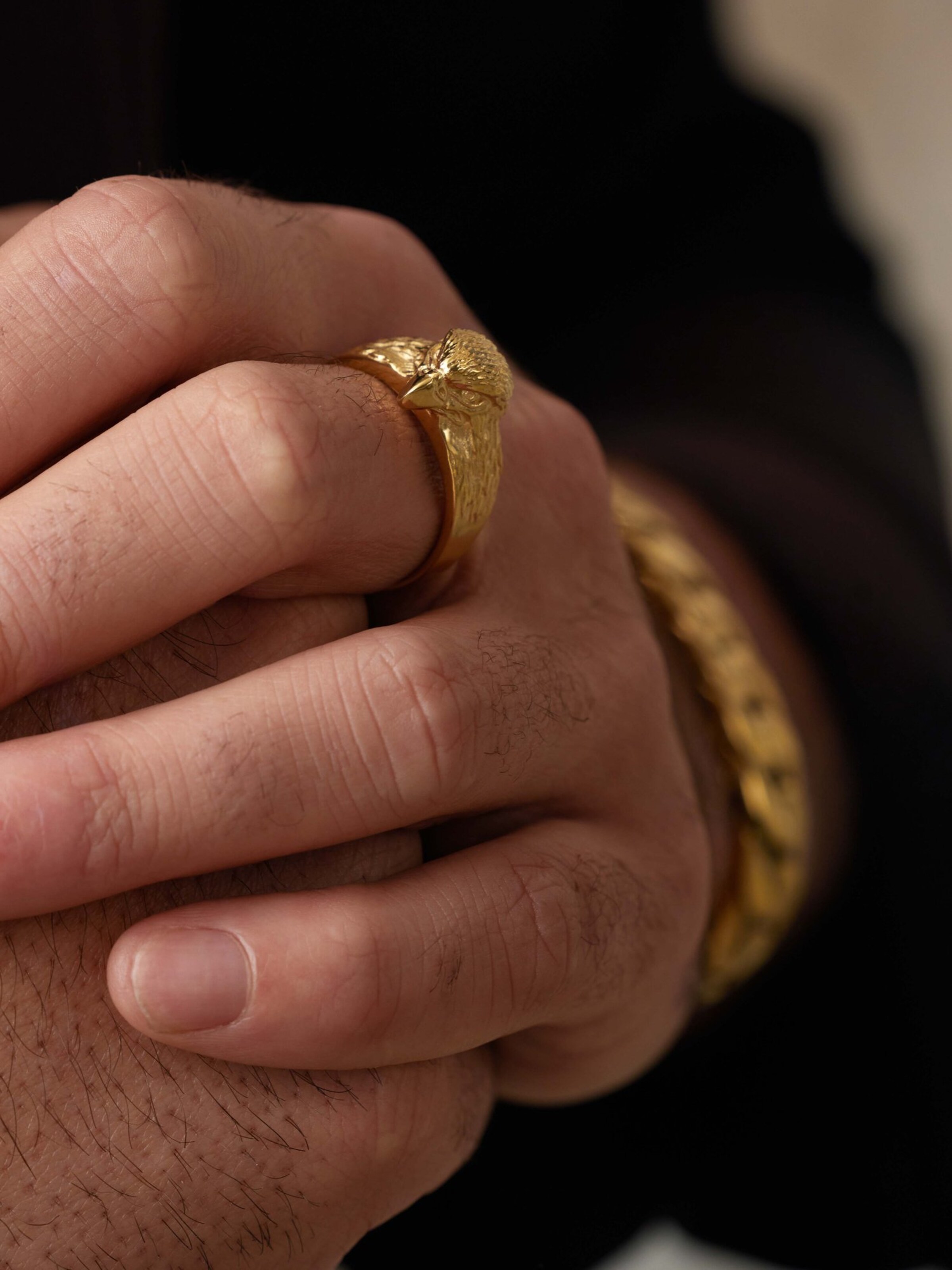 Lucardi Ring in Gold: Vorderseite