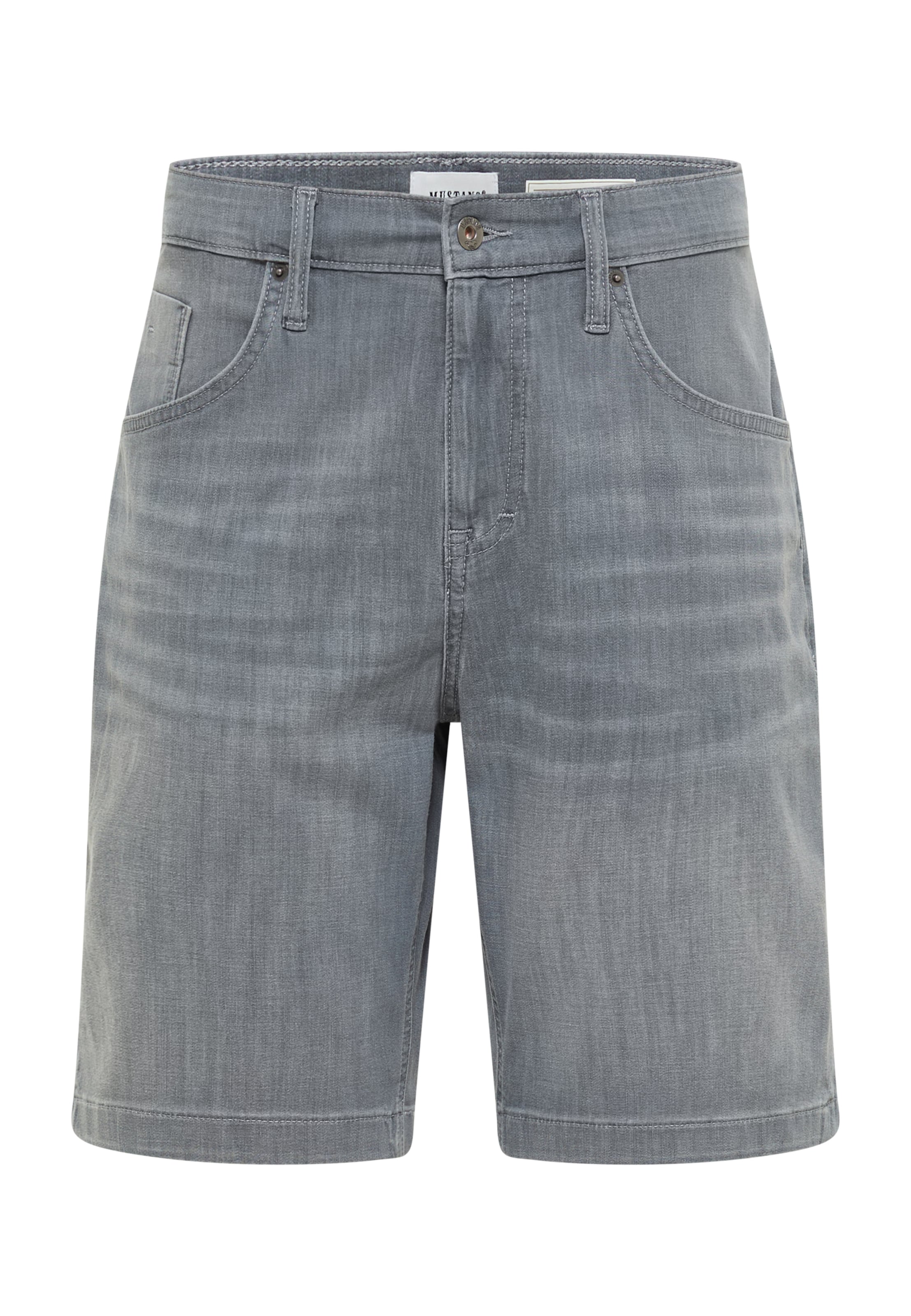 MUSTANG Slimfit Shorts 'Troy' in Grau: Vorderseite