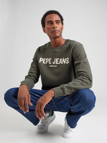 Pepe Jeans - Sudadera en verde: frente
