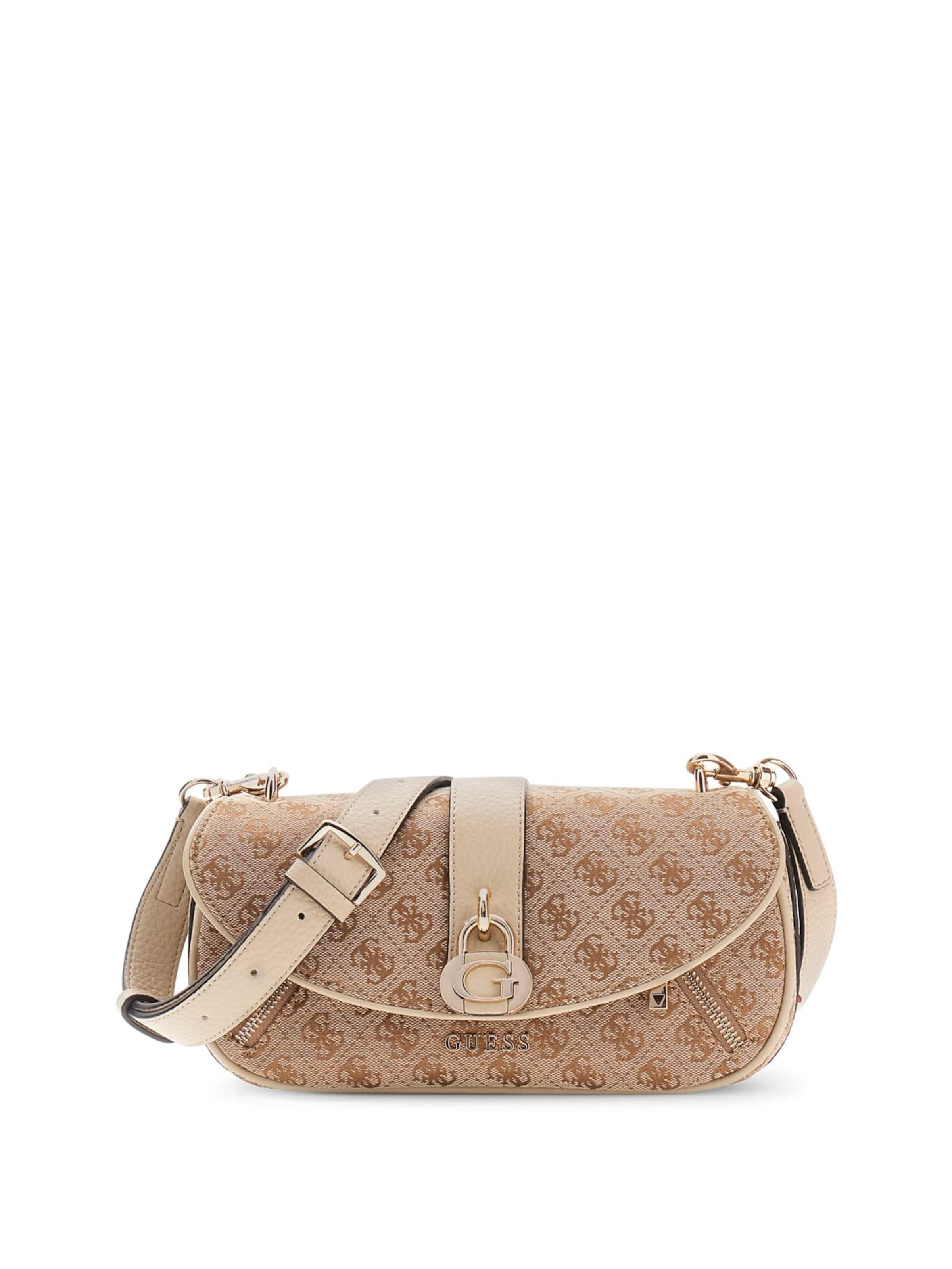 One Size dydžio Rankinė su ilgu dirželiu 'Guess Sac Bandoulière Jessa Girlfriend Sat Latte Logo JG836220' iš GUESS, spalva – ruda, Prekių apžvalga