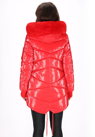 faina - Sobretudo de inverno em vermelho