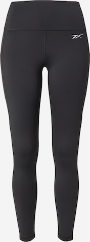 Reebok Skinny Sporthose 'HIGH RISE' in Schwarz: Vorderseite