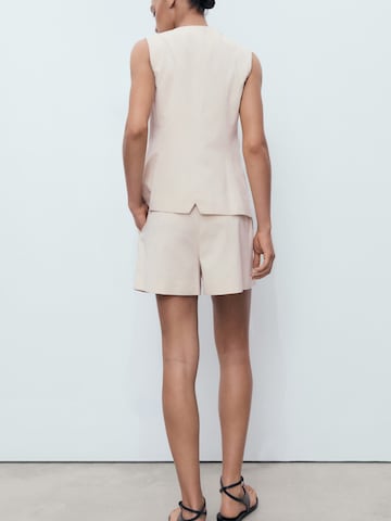 MANGO Regular Pleated Pants 'GRETA' in Beige