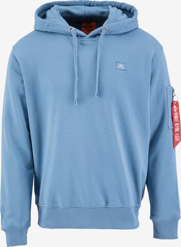 Sweat-shirt ALPHA INDUSTRIES en bleu : devant