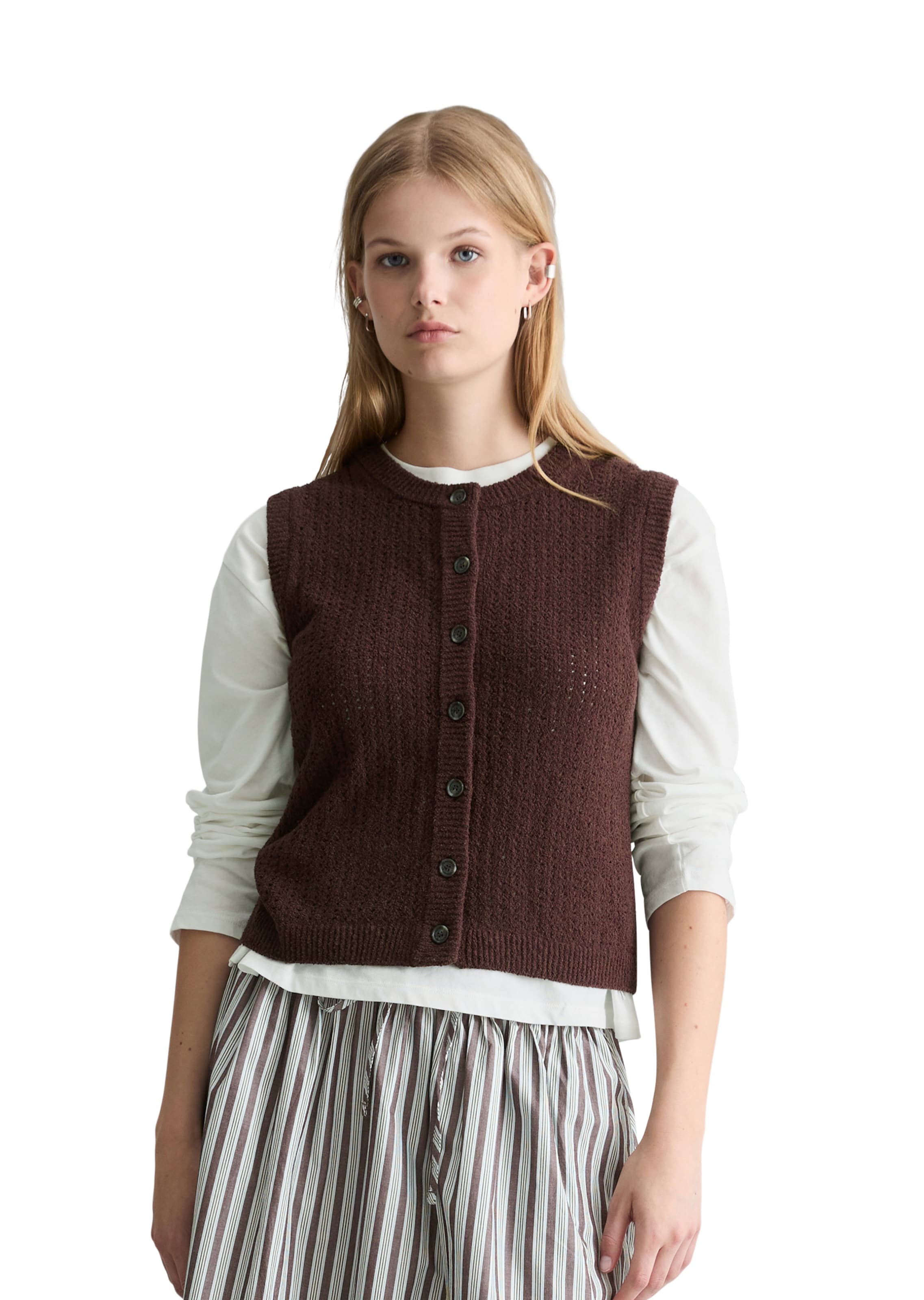 Cardigan Marc O'Polo DENIM en rouge : devant