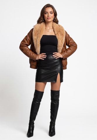 Veste mi-saison faina en marron