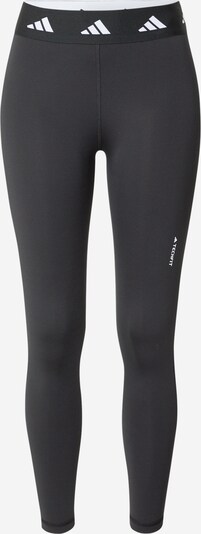 Pantaloni sport 'Techfit Long' ADIDAS PERFORMANCE pe negru / alb, Vizualizare produs