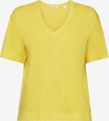 T-shirt ESPRIT en jaune : devant