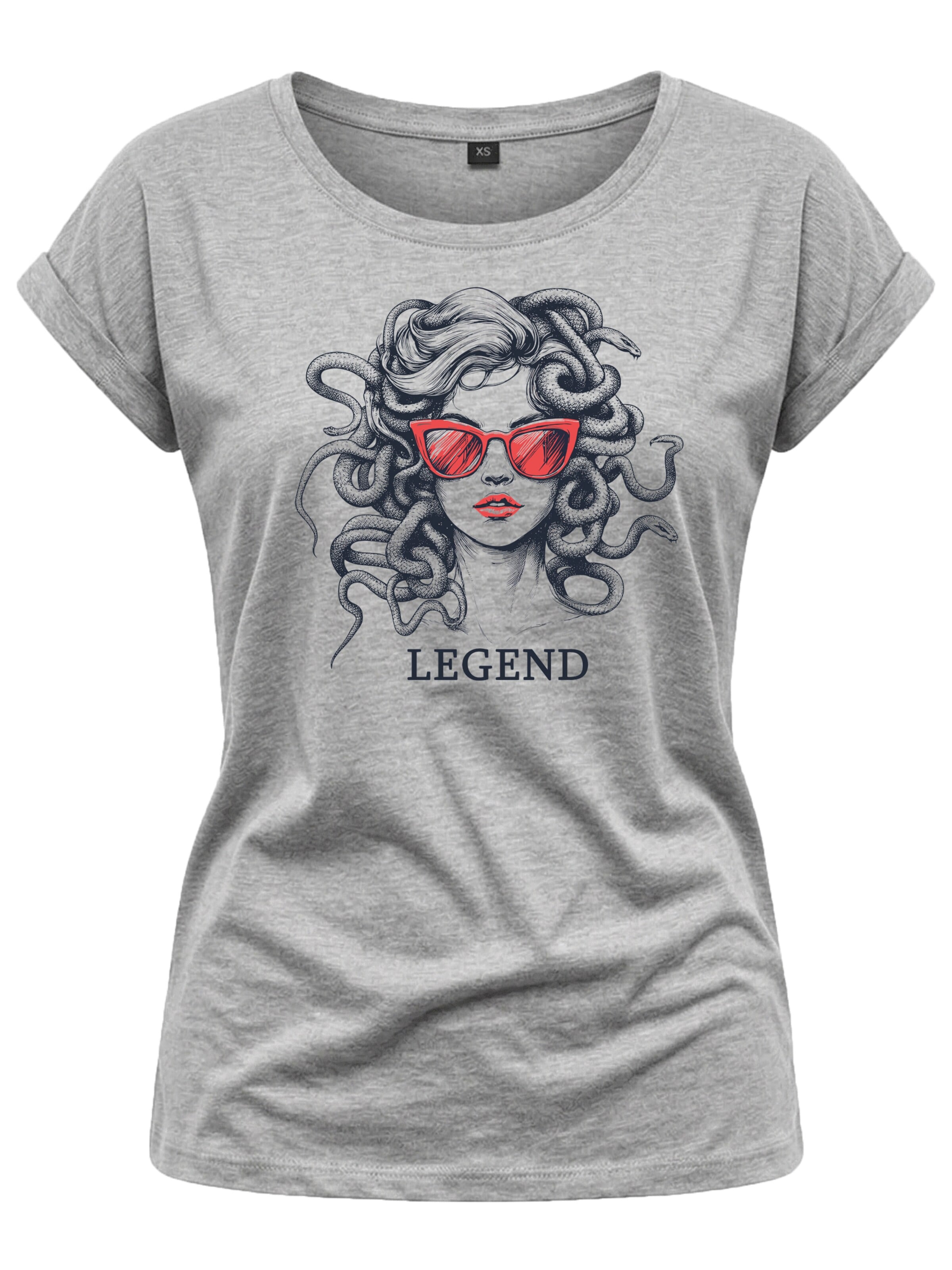MAKAYA Shirt 'Medusa' in Grey: front