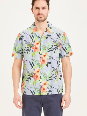 KnowledgeCotton Apparel Regular fit Button Up Shirt 'Wave' in Mixed colors