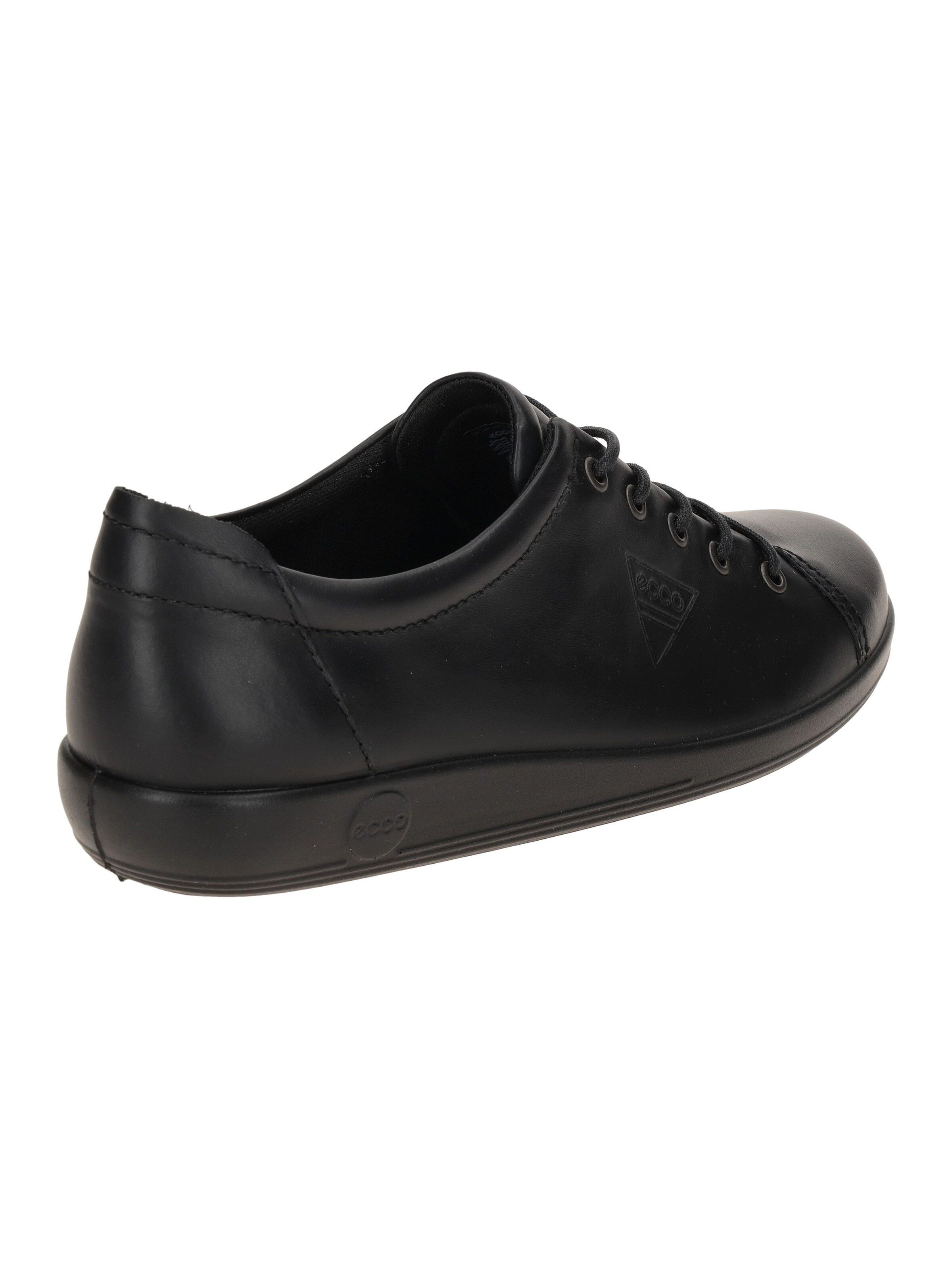 ECCO Schnürschuh 'Ecco Soft 2 Schuhe schwarz uni Schnürer 206503'‌‌‌‌‌‌‌‌‌ in Schwarz