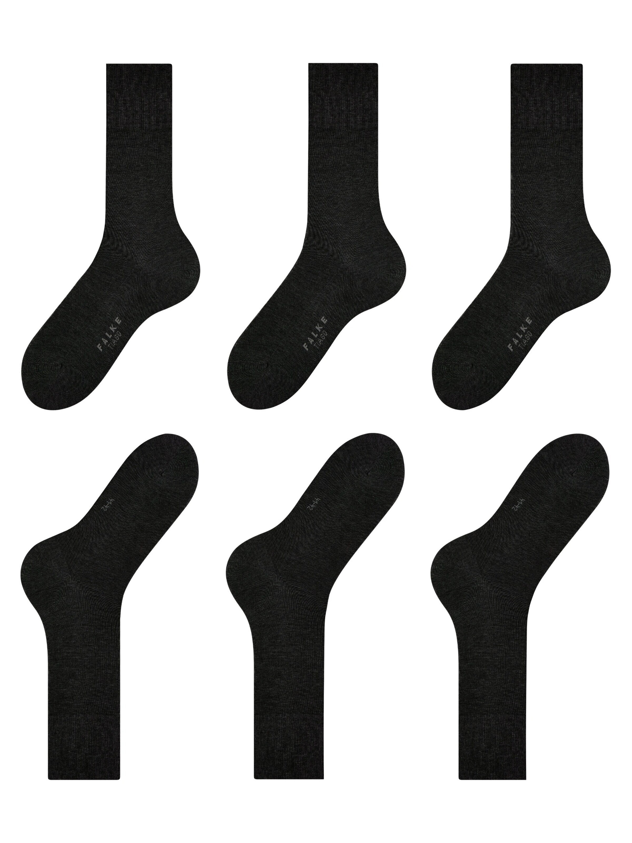FALKE Socks 'Tiago 3-Pack' in Grey