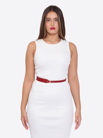 Haute Cuir - Cinturón 'Slim Harness Belt' en rojo: frente