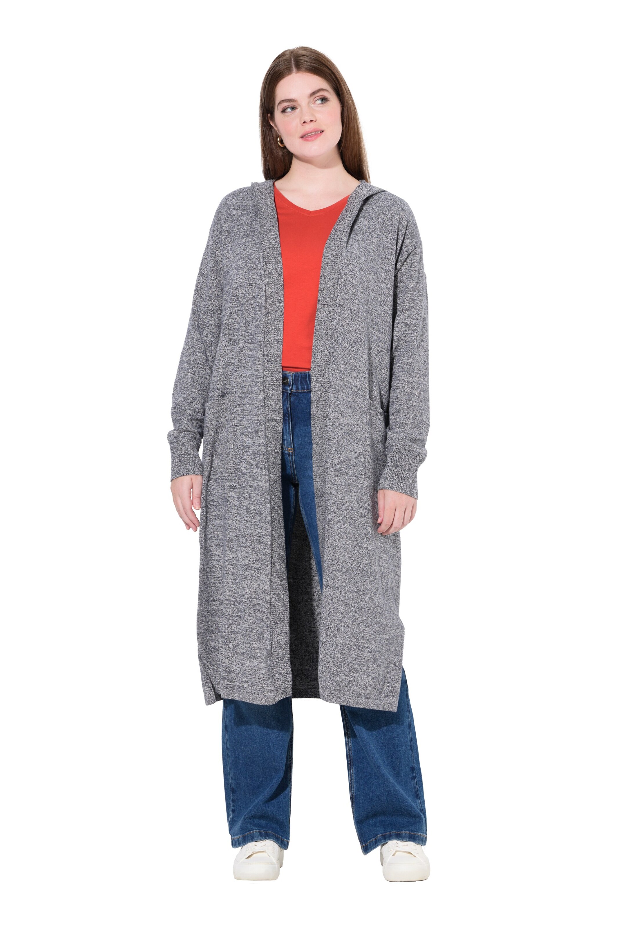 Ulla Popken Knit cardigan in Grey