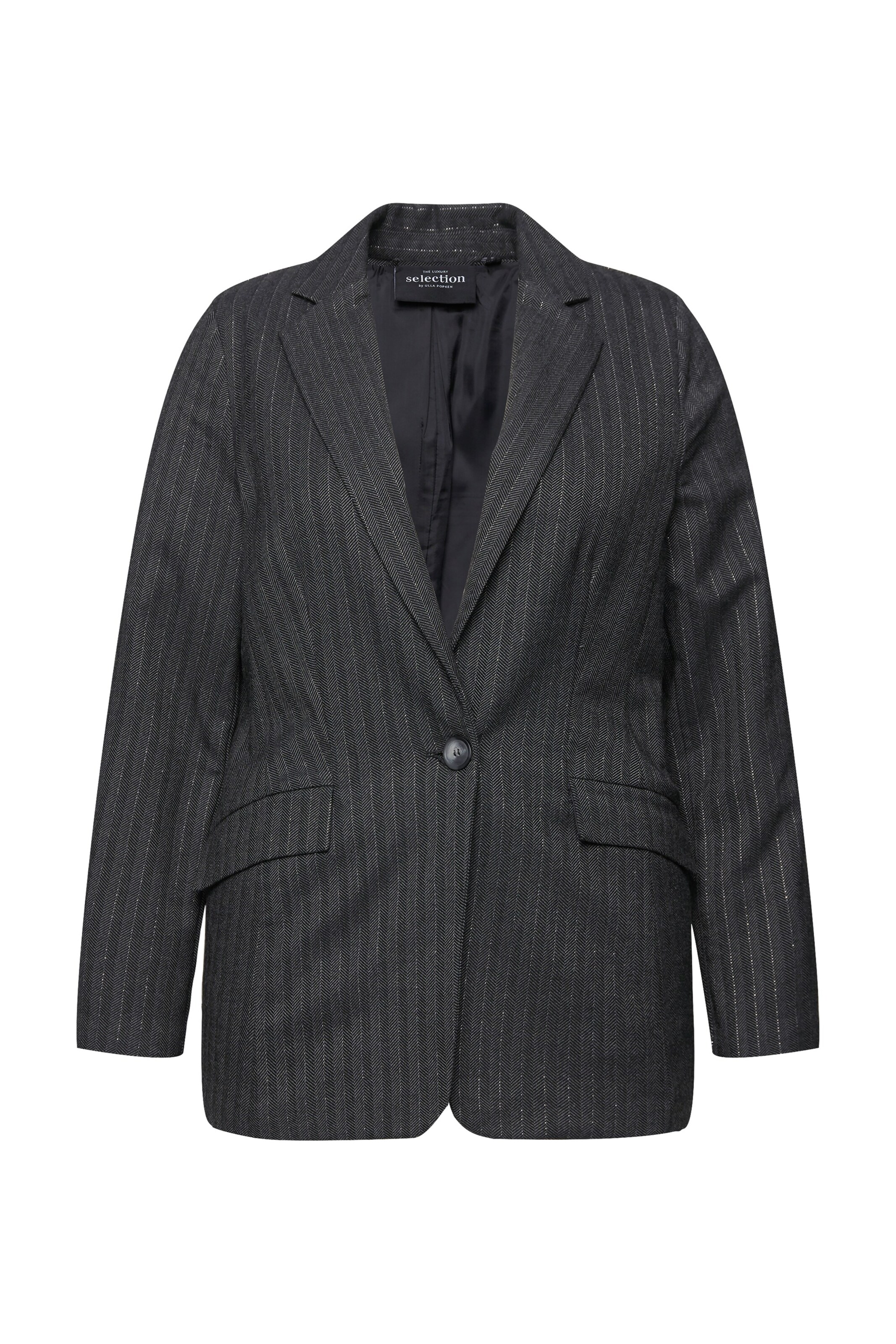 Ulla Popken Blazers in Grijs: voorkant